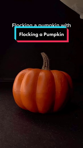 Creative Halloween Craft: Flocking a Pumpkin with Glue