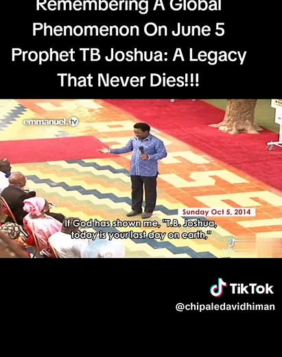 Remembering Prophet TB Joshua: Legacy That Never Dies