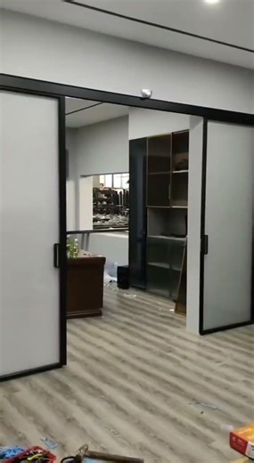 侧挂双开磁悬浮门 Side-mounted double open magnetic automatic door operator