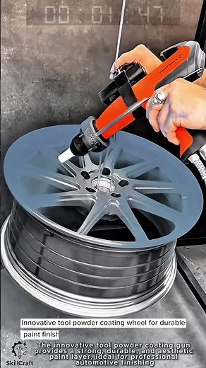 Innovative tool powder coating wheel for durable paint finish