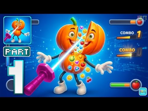 Sleeky Slash: Slice Showdown -Gameplay Walkthrough Part 1 -Slice Everything Challenge (iOS, Android)