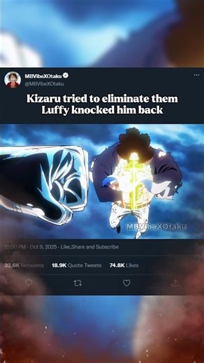 Luffy Saves Kuma and Bonney from Kizaru 🔥 #shorts #anime