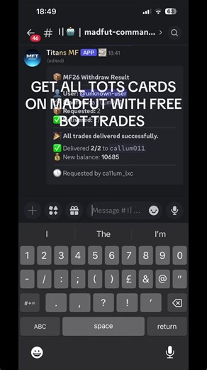 FREE BOT TRADES!!! #madfut #fyp #viralvideos #targetaudienceforyou #madfutbottrade