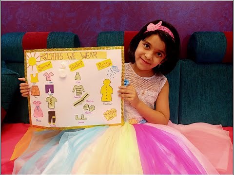 Clothes we wear Project | Seasonal clothes school activity