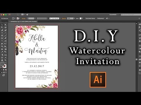 DIY Watercolour Flower Invitation tutorial | How to make professional invitations using Illustrator