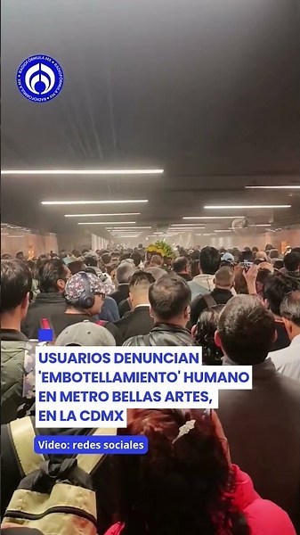 Caos en Bellas Artes: así fue el “embotellamiento” humano en el Metro CDMX