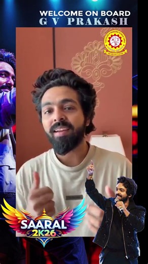 Welcome G V Prakash! 🌟 Rocking Event Saaral at VSB Coimbatore 🔥 #GVprakash #VSBCollege #Saaral2026