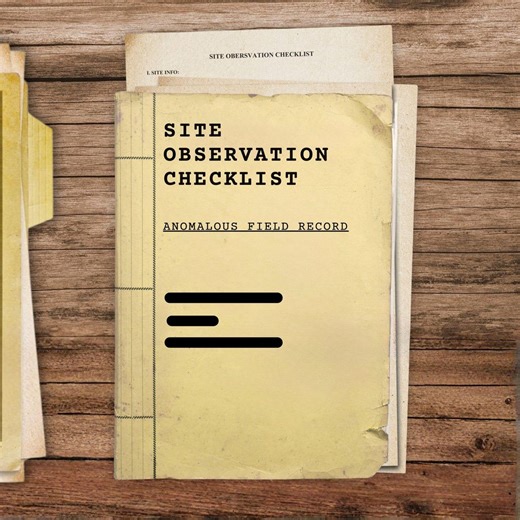 Printable Site Observation Checklist | Anomalous Field Record (printable PDF) - Etsy