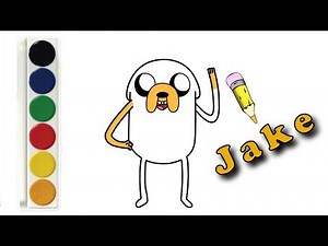 How to draw Jake from Adventure time Coloring for children Drawings for children Draw and paint