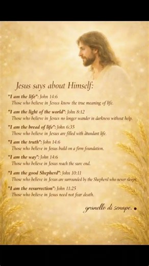 Jesus says about Himself 🌾