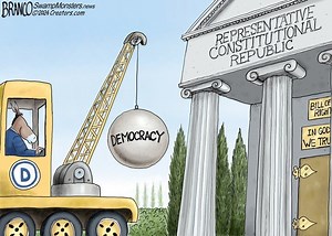 Best political cartoons: The wrecking ball known as democracy