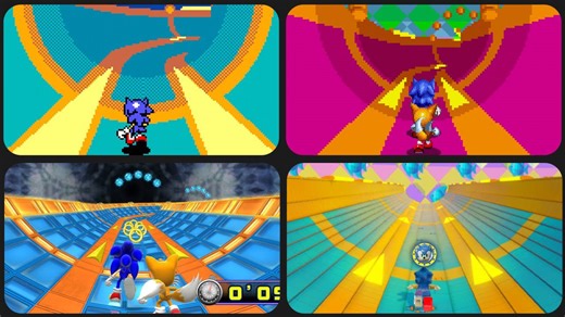 Evolution of Sonic 2 special stages (1992-2022)
