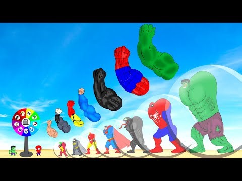 Evolution Of HULK & SPIDERMAN, BATMAN, IRONMAN VENOM, JOKER: Compare The Arm Strength Of Superheroes