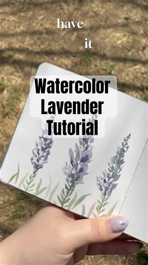 Watercolor Lavender Tutorial 🎨✨ #watercolortutorial #lavender #floralpainting #looseflorals #art
