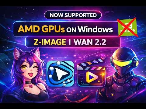 Official AMD ROCm Support Comes to ComfyUI on Windows Image + Video