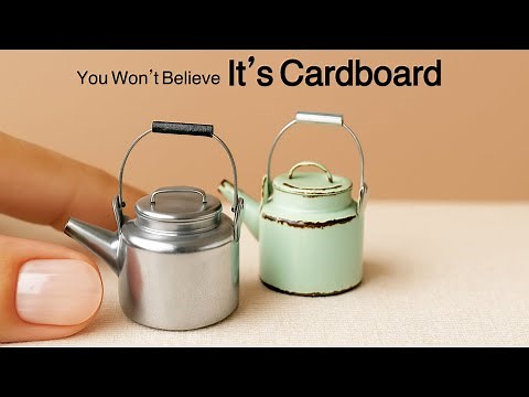 DIY Miniature Kettle – Looks Real, But It’s Just Cardboard!