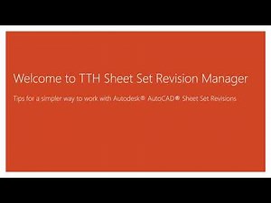 AutoCAD Sheet Set Revision Manager v2