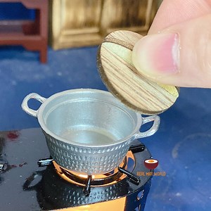 1:12 dollhouse candle miniature cooking stove : mini food cooking