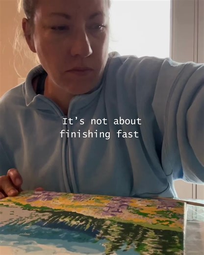 Slow down. Breathe. Paint. It’s not about how fast you finish, it’s about how much peace you find in the process. 💛 #WanderPainting #CreativeCalm #MindfulMoments