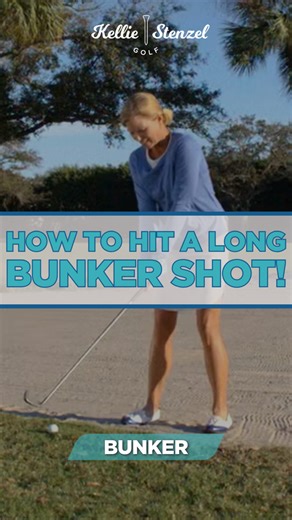 How to hit a long bunker shot! If you have any questions, leave them in the comments and I’ll get back to you as soon as possible. #golf #golfing #golfer #golflife #golfswing #golfcoach #golfpro #golfaddict #golftips #golfr #golfstagram | Kellie Stenzel Golf