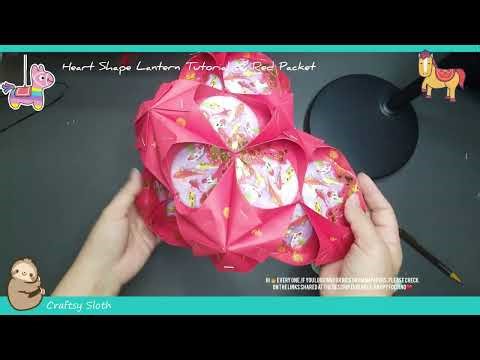 Easy red packet angpow angpao lantern tutorial Chinese New Year decoration craft 红包灯笼