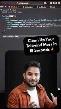 Clean Up Your Tailwind Mess in 15 Seconds ⚡️ #nextjs #tailwindcss