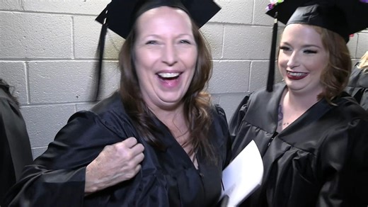 What makes graduation even sweeter? How about a reunion nine years in the making? Francis Gaskins-Kennedy was preparing to receive her degree May 6 when her son Christopher made a surprise visit. | Trident Technical College