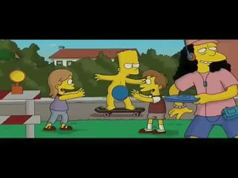 The simpsons movie Bart skateboarding scene