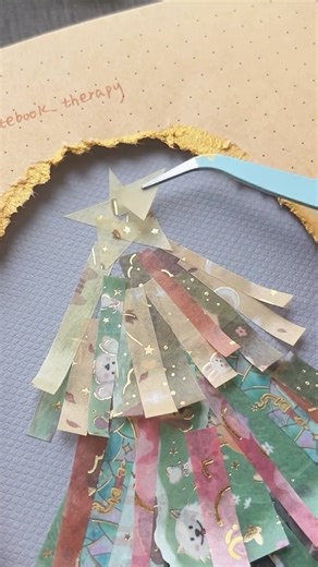 NotebookTherapy.com | bujo 💕 | Christmas tree bujo window ✨ have a lovely Christmas to those who celebrate🎄✨ #notebooktherapy - Shop our 160GSM bujos, stamps, washi... | Instagram