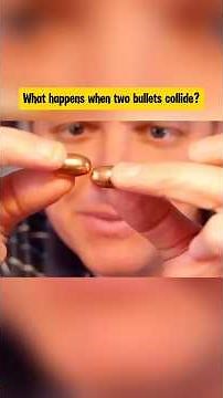 "What Happens When Two Bullets Collide Mid-Air? #shorts #BulletCollision #ScienceExperiment #facts