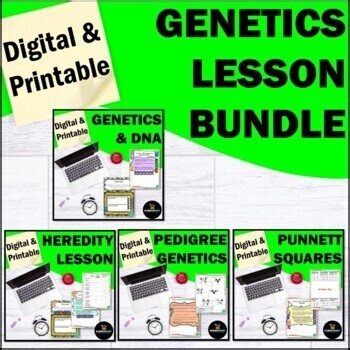 Genetics Unit Lesson Bundle | Life Science Google Slides, Notes, Activities