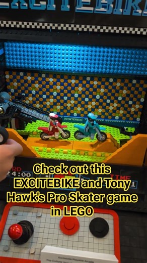 NES EXCITEBIKE and Tony Hawk's Pro Skater games in LEGO MOC. #legonintendo #lego