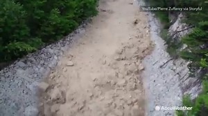 WOW: Watch as this powerful flow of mud and debris rushes down Illhorn Mountain in Switzerland. | AccuWeather