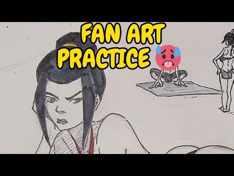 Drawing Azula on the Beach | Avatar Fan Art - Struggle Session