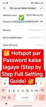 📶 Hotspot par Password kaise lagaye (Step by Step Full Setting Guide) 🔐,