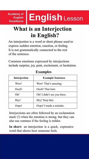 What Is an Interjection in English? | Interjections Explained with Definitions and Examples