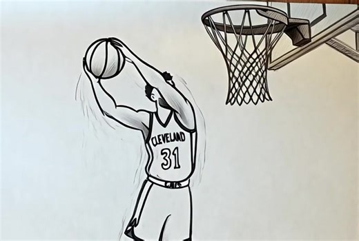 Jarrett Allen with today’s lunch note slam of the day @NBA @Cleveland Cavaliers #basketball #hoops #montauk #dunk