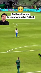 En #brasil hasta la mascota de cualquier equipo es buena jugando #futbol 🤩 | FOUL Y CUENTA