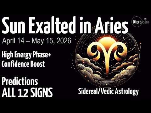 Sun Transit in Aries 2026 | Exalted Sun Predictions for All 12 Signs | Vedic Astrology