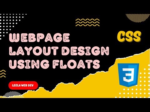 23. Design Simple Webpage Layout using CSS Floats - CSS3