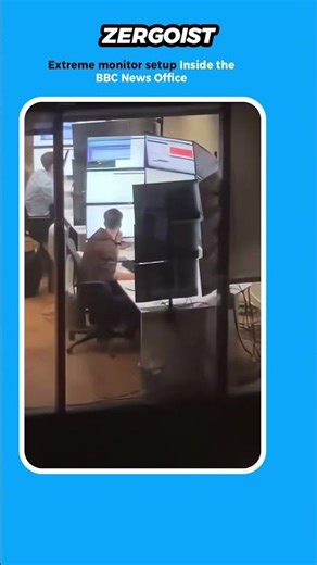 Extreme Monitor Setup at BBC News Office