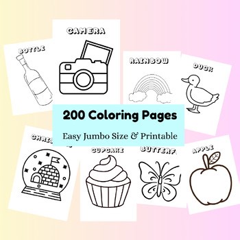 200 Jumbo Coloring Pages | Mega Coloring Bundle for Kids