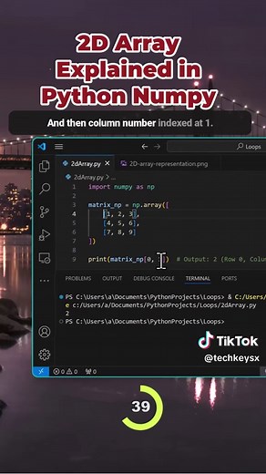 Understanding 2D Arrays in Python Using Numpy