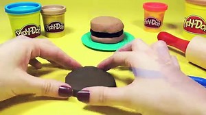 Cookie Monster Play Doh Hamburger Recipe How to make Playdough Burger Recipe , Cartoons animated mov