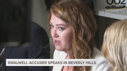 Eric Swalwell's accuser holds news conference in Beverly Hills, CA