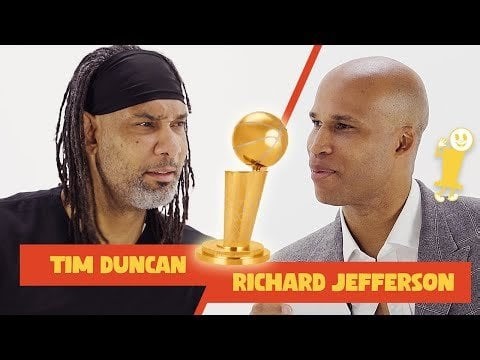 A reluctant Tim Duncan sits down with Richard Jefferson | The RJ & Larry Show