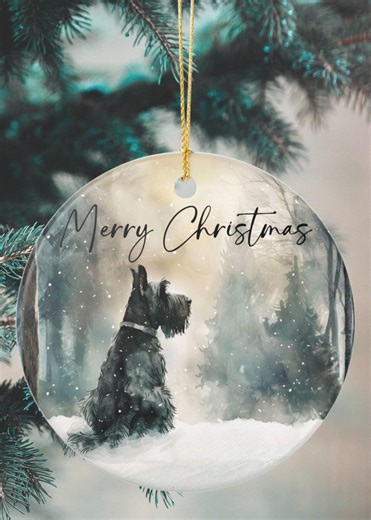 Personalized Schnauzer Christmas Ornament: Dog Lover Gift - Etsy