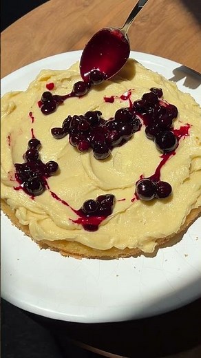 Watch the cherry layer, gluten-free sponge cake reveal