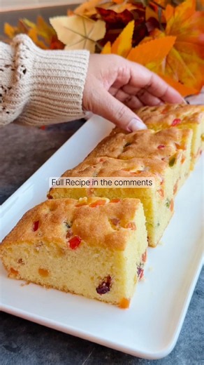 Simple Soft Fruit Cake 🍇 🫐