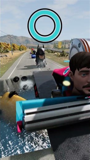 Squid Game & Sprunki & McQueen & Iron man & MrBeast & Super Mario Vs Bollard In beamNG.Drive